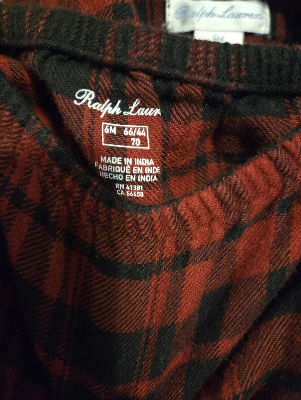 Ralph Lauren Red and Black Plaid Tiered Button-Up Dress with Tie